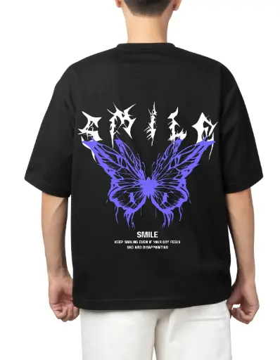 Smile Butterfly Oversized T-Shirt